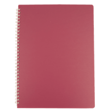 Книга канц. на спіралі  А4  60арк # офс. BUROMAX Bark 24454154-29 малинова, пластик. обкл. /BM.24454154-29/