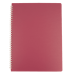 Книга канц. на спіралі  А4  60арк # офс. BUROMAX Bark 24454154-29 малинова, пластик. обкл. /BM.24454154-29/
