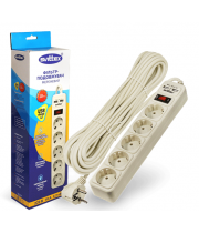 Фільтр мережевий Svittex SV-026 5 роз.+вимик.+ 2xUSB 10м