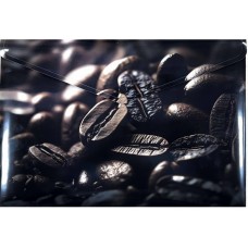 Папка на кнопці А4 OPTIMA 35251 Coffee, непрозора з друком (12) /O35251/