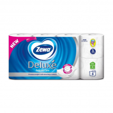 Папір туалетний  ZEWA Deluxe Delicate Care 8шт.в уп. 3-шар. білий (7)