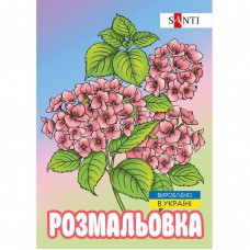 Розмальовка-антистрес SANTI "Флористика", 6арк. /743058/