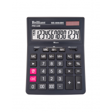 Калькулятор BRILLIANT  бухг. BS-8884BK чорний, 14розр. (155*205мм) (40) /BS-8884BK/