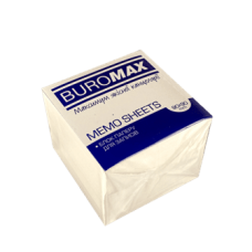 Папір для нотаток білий BUROMAX 9*9*8см, 1000арк. не скл. 50г/м 2276 (36) /BM.2276/
