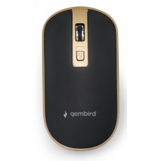 Мишка GEMBIRD оптична MUSW-4B-06-BG USB Black/gold бездротова
