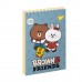 Блокнот YES А7 на гориз. спір. 80арк. Line Friends 151968 /151968/