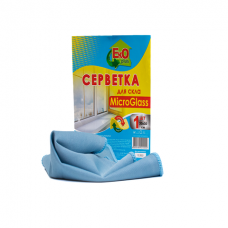 Серветка д/прибирання ЕкО plus мікрофібра, для скла 30*30см (50) /ec.21422/