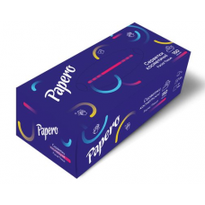 Серветки паперові косметичні PAPERO 150шт. білі, 2-шара (190*200мм) (карт.уп.) NF010/NF009 (рожева/блакитна уп.) (40)