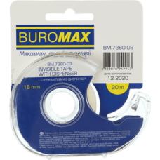 Диспенсер для стрічки клейкої BUROMAX 7360-03 18ммх20м, невидима /BM.7360-03/