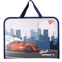 Папка для зошитів YES 492245 Drift Attack В4, на блискавці з 2-ма ручками, пластик /492245/