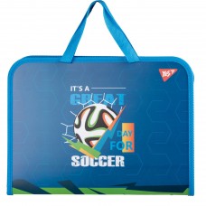 Папка для зошитів YES 492241 Football В4, на блискавці з 2-ма ручками, пластик /492241/