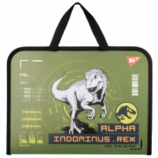 Папка для зошитів YES 492242 Jurassic World В4, на блискавці з 2-ма ручками, пластик /492242/