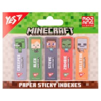 Стікер-закладки YES 55х15мм 5х20арк. 170409 паперові, Minecraft (24) /170409/