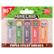 Стікер-закладки YES 55х15мм 5х20арк. 170409 паперові, Minecraft (24) /170409/