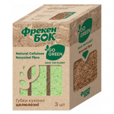 Серветка д/прибирання Фрекен БОК Go Green целюлозна 3шт Універсальна