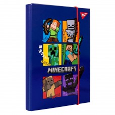 Папка для зошитів YES 500238 Minecraft B5, ламінований картон на резинці /500238/