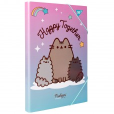 Папка для ручної праці А4 YES 500236 Pusheen, ламінований картон на гумках /500236/