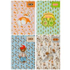 Блокнот ZiBi KIDS Line А5 на спір. 64арк. CUTE kiddy 12152, асорті (8) /ZB.12152/