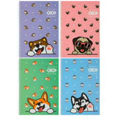 Блокнот ZiBi KIDS Line А5 на спір. 64арк. CUTE pattern 12153, асорті (8) /ZB.12153/