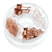 Набір канцелярського приладдя BUROMAX 5702, Donut Golden (скріпки, біндери, кнопки), /BM.5702/