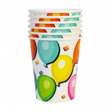 Стакан одноразовий паперовий 270мл (6шт.в уп.) MAXI 44055 Balloons /MX44055/