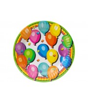 Тарілки паперові MAXI 44355 ф17,78см, (6шт.в уп.) Balloons /MX44355/