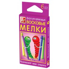 Олівець масл. круглий 6 кол. (9,5*90мм) 15С1054-08, флюоресц.