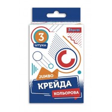 Крейда кольорова 1Вересня Geometry JUMBO 3 шт