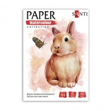 Набір паперу для акварелі SANTI "Animals", А4, "Paper Watercolor Collection", 18 арк, 200г