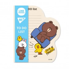 Папір для нотаток YES To Do Line Friends boy планшет з магнітом, блок 52 аркуша