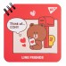 Блокнот YES 110х110 мм, 80 арк., подв. cпіраль Line Friends Think of Cony