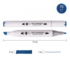Маркер спиртовий SANTI Professional SA-70 королівський синій