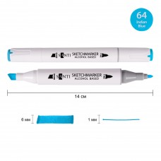 Маркер спиртовий SANTI Professional SA-64 індійський синій