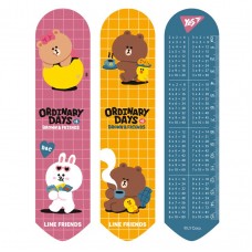 Закладка 2D Yes Line Friends brown