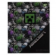 Щоденник шкільн. YES 911551 40арк. Minecraft Creeper, інтегральна обкл, софт тач /911551/
