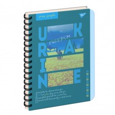Книга канц. на спіралі А4 144арк. # офс. YES Land of the free 681948, пластик. обкл. з розділ. /681948/