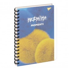 Книга канц. на спіралі А4 144арк. # офс. YES Ukraine at every moment 681950, пластик. обкл. з розділ. /681950/