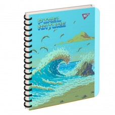 Блокнот YES А5 на спір. пласт. обкл. з розділ. 144арк. Pixel nature 681974 /681974/