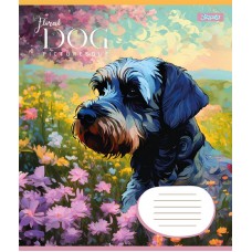 Зошит  12арк. # 1BЕРЕСНЯ 766915 Floral dog (25)