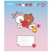 Зошит  12арк. коса YES 766934 Line Friends. Love letter (25)