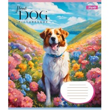 Зошит  12арк. = 1BЕРЕСНЯ 766943 Floral dog (25) /766943/