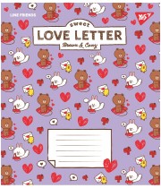 Зошит  12арк. = YES 766948 Line Friends. Love letter (25)