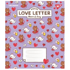 Зошит  12арк. = YES 766948 Line Friends. Love letter (25)
