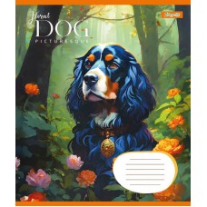 Зошит  18арк. # 1BЕРЕСНЯ 766957 Floral dog (25) /766957/