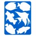 Трафарет для малювання 1Вересня Акваріумні рибки 20х16  1 шт