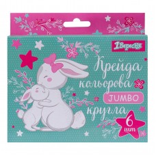 Крейда кольорова 1Вересня Bunny JUMBO 6 шт