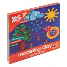 Пластилін YES Erudite 12 кольорів 240 г