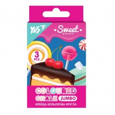 Крейда кольорова YES Sweet Cream 3 шт, JUMBO