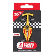 Крейда кольорова YES Race legend 3 шт, JUMBO