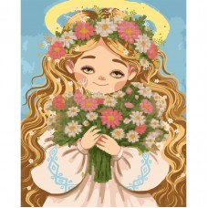 Картина за номерами з алмазною мозаїкою SANTI Весняночка, 40*50 см.